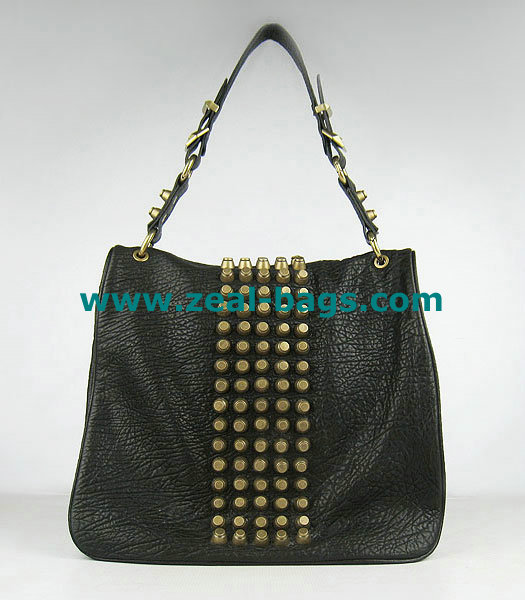 AAA Replica Alexander Wang Flap Studded Bag Black Lambskin - Click Image to Close